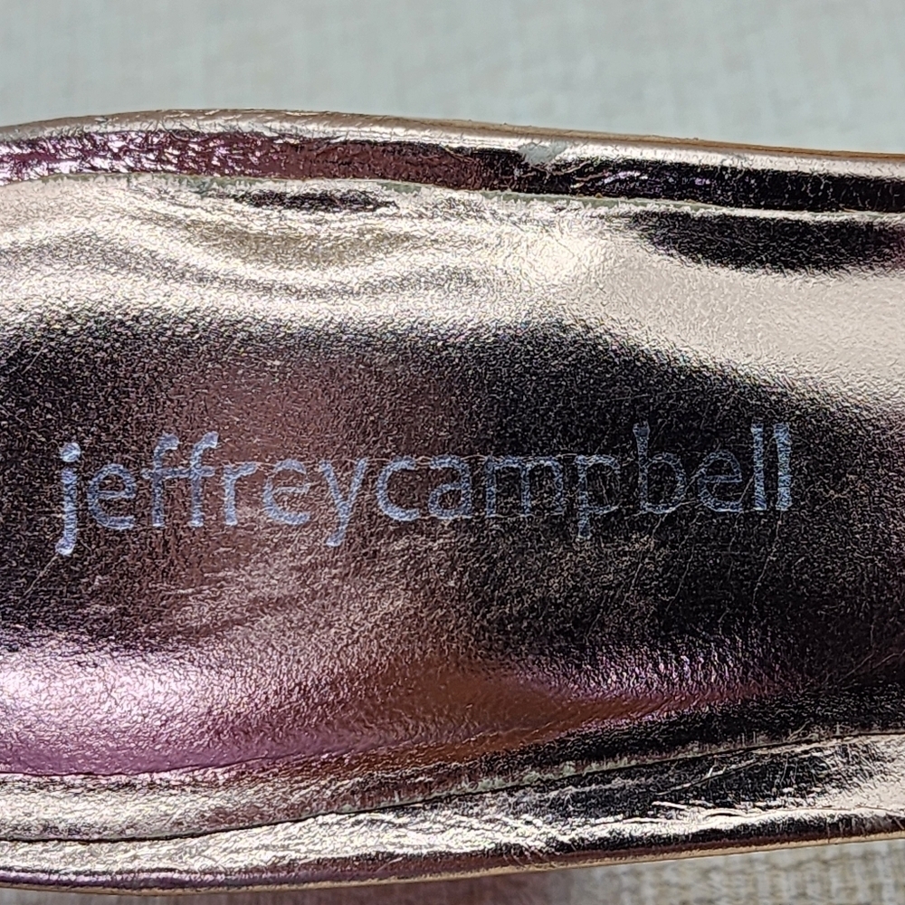 Jeffrey Campbell Women's Squared Open Toe Knotted Heeled Sandal Rose Gold - 8.5 - Picture 7 of 9
